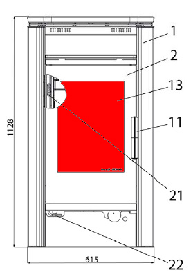 Haas+Sohn Nyland 248.17 vitre de la porte