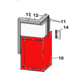 Austroflamm KE 38x38x57 Sichtscheibe