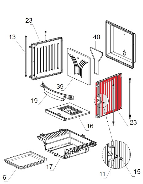 La Nordica Focolare 70 Tondo sideplade højre C