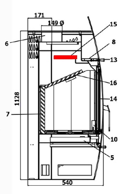 Haas+Sohn Argentum 210.15 Déflecteur en haut pierre déflecteur