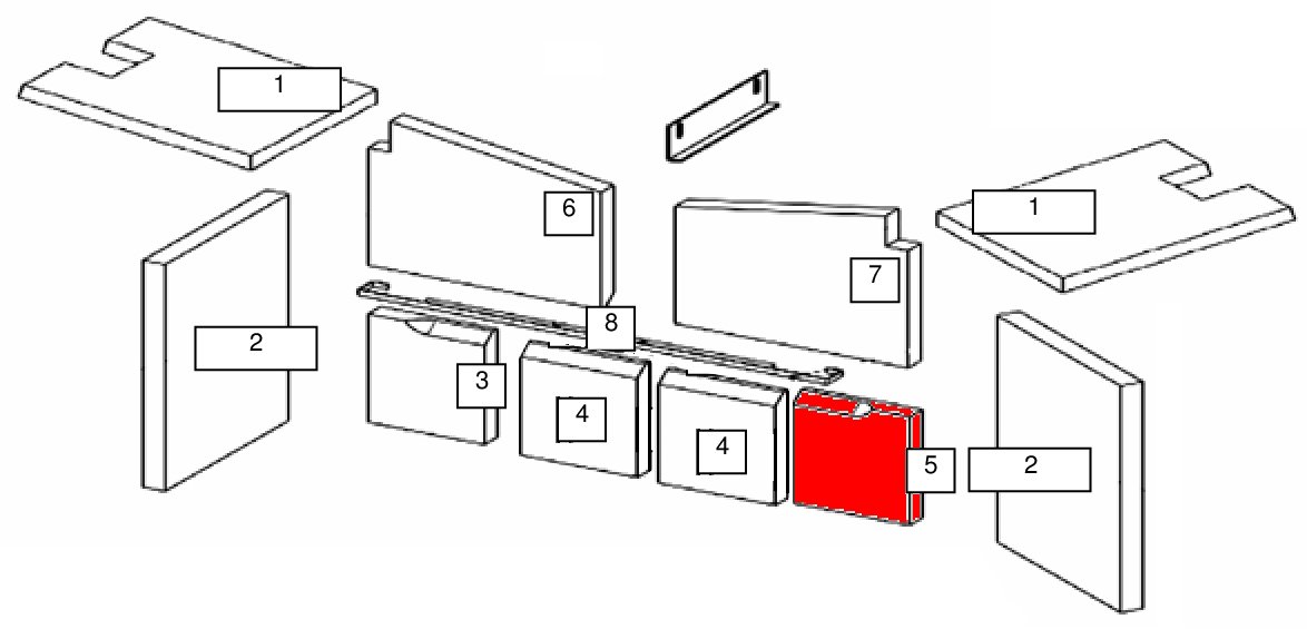 Wamsler Vision Rückwandstein rechts unten Feuerraumstein