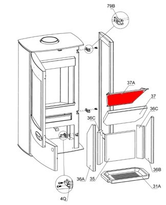 Königshütte Pavo røgvenderplade oven