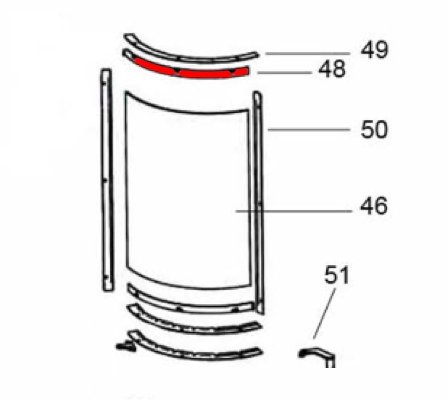 Oranier Corso Dichtungshalterung oben