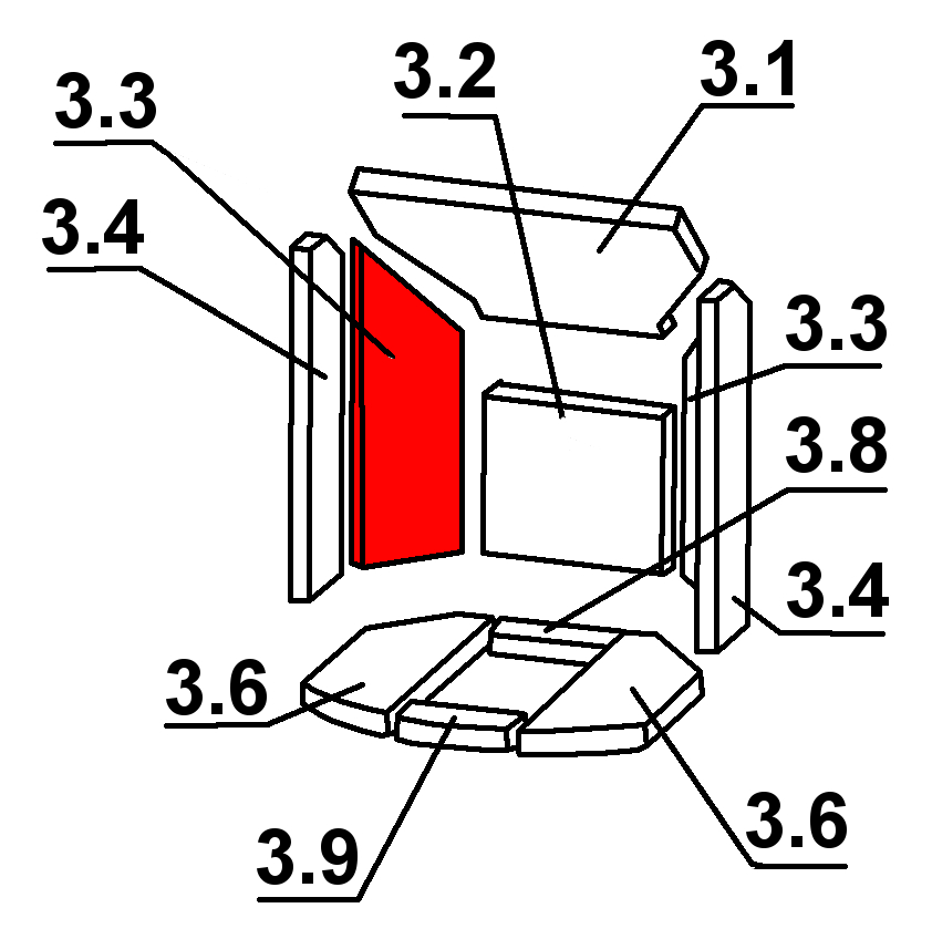 Oranier Arktis 8 Seitenstein links hinten A Vermiculitestein