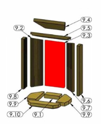 Oranier Clio 5 Rückwandstein Vermiculite