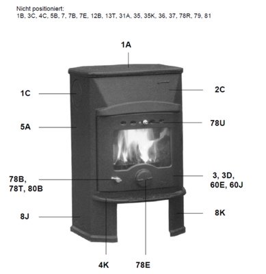 Olsberg Husum røgvenderplade oven